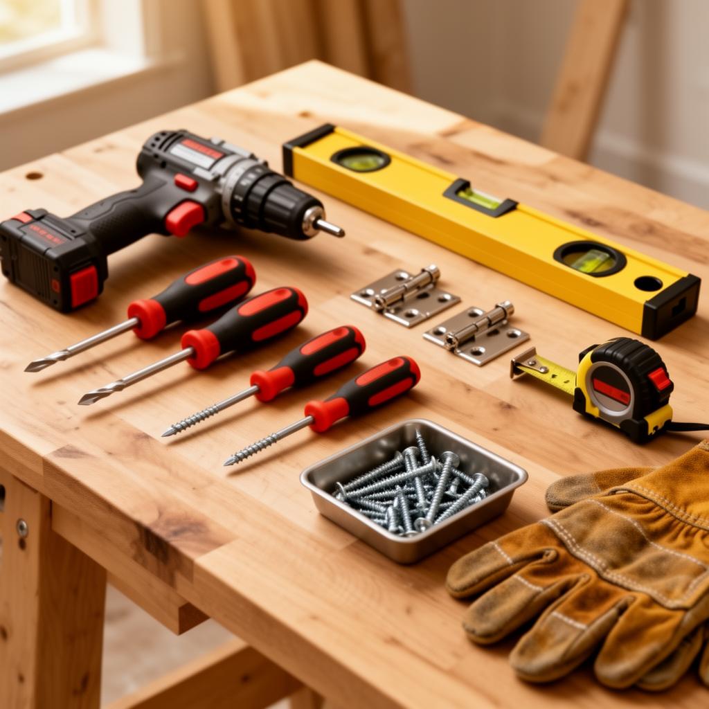 Handyman repairing a timber fence gate at a suburban Illawarra rental property