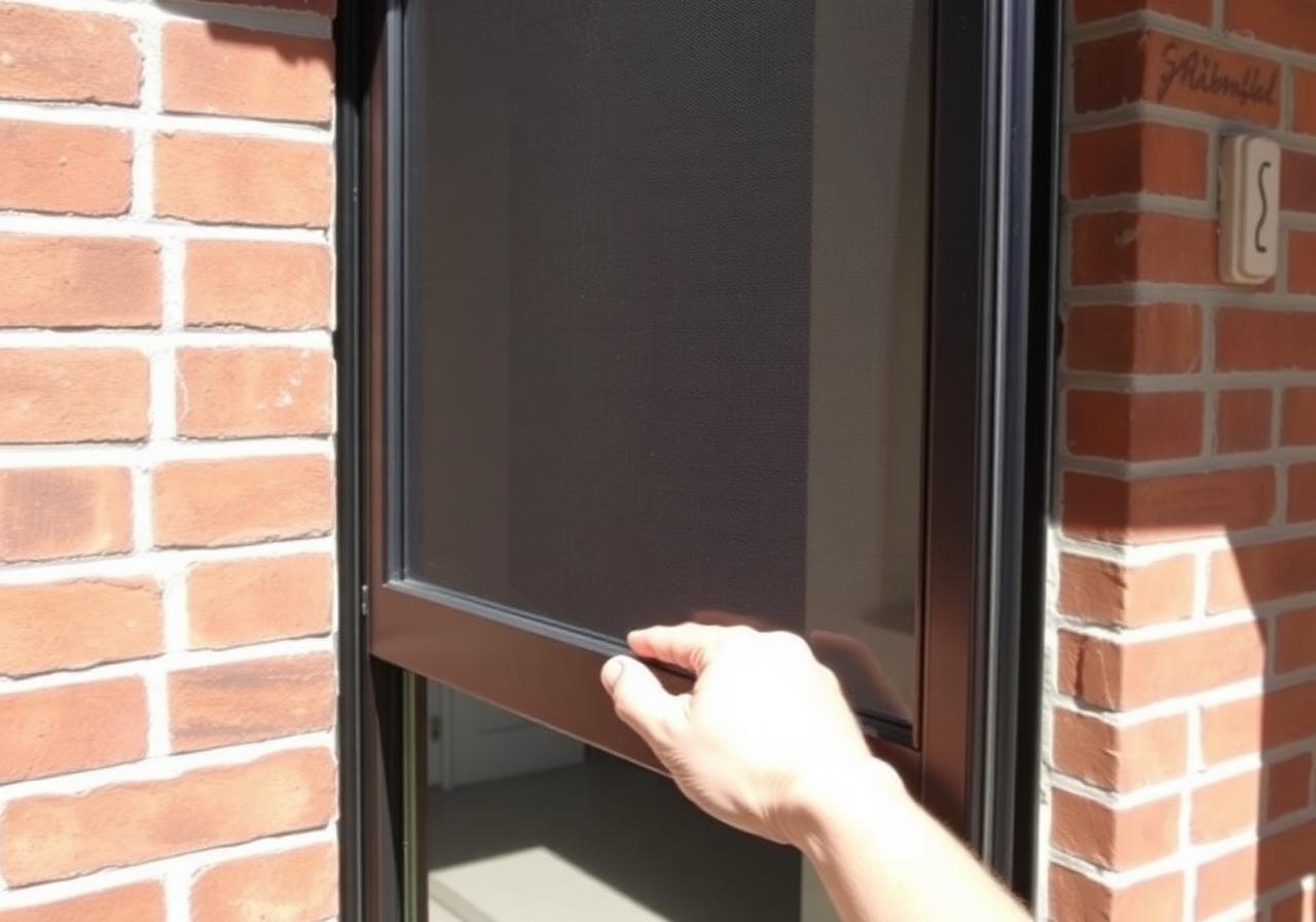Custom aluminium fly screen door installed on an Illawarra home
